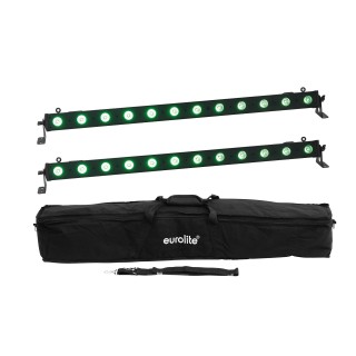 Eurolite - Set 2x LED BAR-12 QCL RGB+UV Bar + Soft-Bag - Barra LED | Z-Bombilla