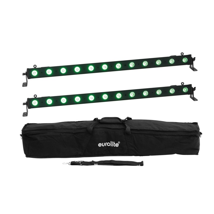 Eurolite - Set 2x LED BAR-12 QCL RGB+UV Bar + Soft-Bag - Barra LED | Z-Bombilla