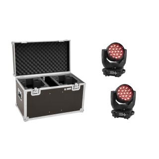 Eurolite - Set 2x LED TMH-X4 Moving-Head Wash Zoom + Case - LED Moving Head | Z-Bombilla