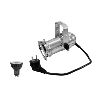 Eurolite - Set PAR-16 Spot sil + GU-10 230V COB 5W LED 1800-3000K dim2warm - Foco PAR-16 | Z-Bombilla