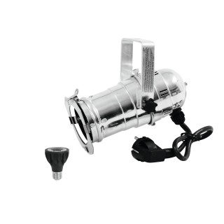 Eurolite - Set PAR-20 Spot sil + PAR-20 230V COB 6W E-27 LED 1800-3000K dim2warm - Foco PAR-20 | Z-Bombilla