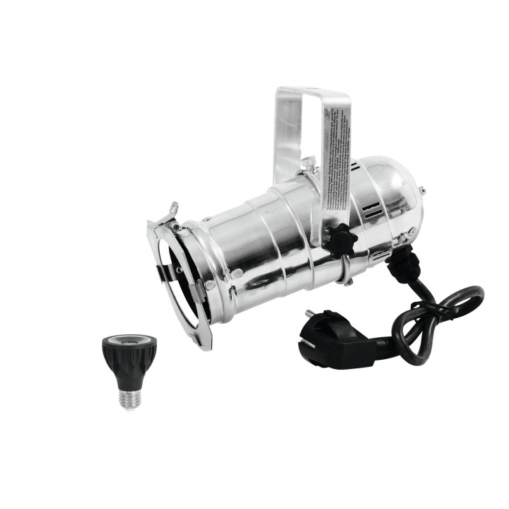 Eurolite - Set PAR-20 Spot sil + PAR-20 230V COB 6W E-27 LED 1800-3000K dim2warm - Foco PAR-20 | Z-Bombilla