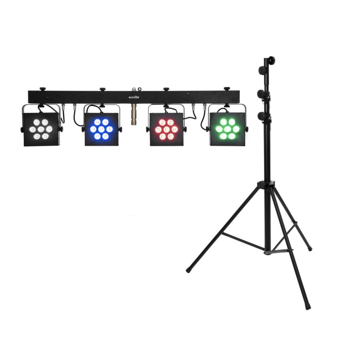 Eurolite - Set LED KLS-3002 + STV-60-WOT EU Steel stand black - LED Efeito Set | Z-Bombilla