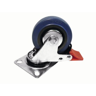 Roadinger - Swivel Castor 75mm blue with brake - Rodas - Acessórios para Racks | Z-Bombilla