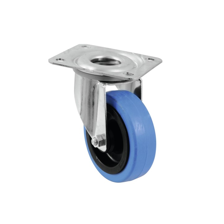 Roadinger - Swivel Castor 100mm BLUE WHEEL light blue - Rodes - Accessoris per Racks | Z-Bombilla