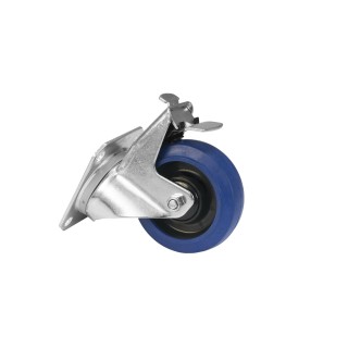 Roadinger - Swivel Castor RD-100B 100mm blue with brake - Rodas - Acessórios para Racks | Z-Bombilla