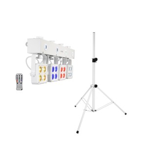 Eurolite - Set LED KLS-180 white + BS-2 EU Loudspeakerstand white - LED Efeito Set | Z-Bombilla