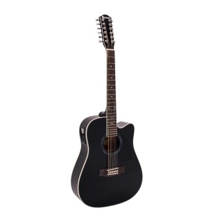 Dimavery - DR-612 Western guitar 12-string, black - Acoustic Guitar | Z-Bombilla