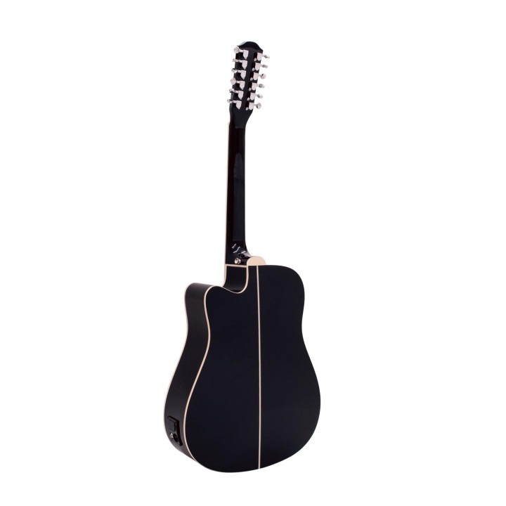 Dimavery - DR-612 Western guitar 12-string, black - Acoustic Guitar | Z-Bombilla