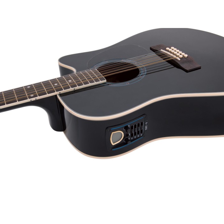 Dimavery - DR-612 Western guitar 12-string, black - Acoustic Guitar | Z-Bombilla