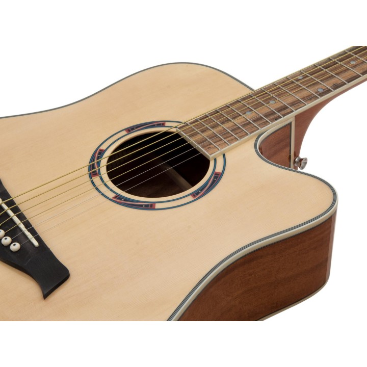 Dimavery - JK-500 Western guitar, Cutaway, nature - Acoustic Guitar | Z-Bombilla
