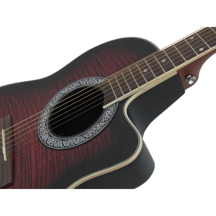 Dimavery - RB-300 Roundback, red - Acoustic Guitar | Z-Bombilla