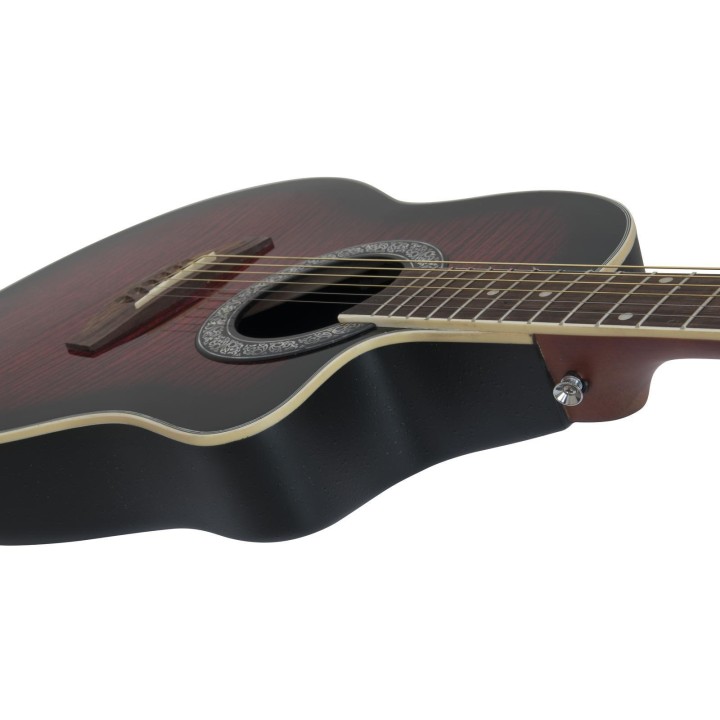 Dimavery - RB-300 Roundback, red - Acoustic Guitar | Z-Bombilla