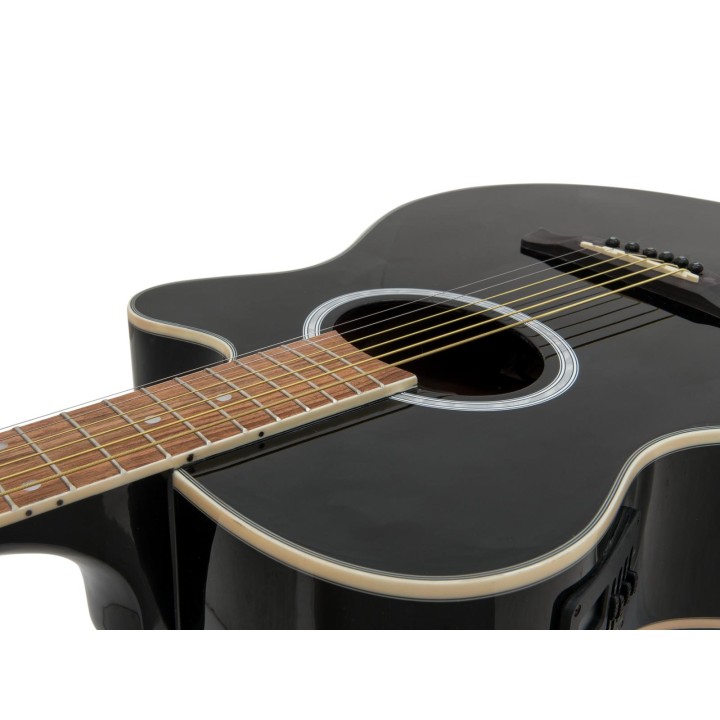 Dimavery - AW-400 Western guitar, black - Acoustic Guitar | Z-Bombilla