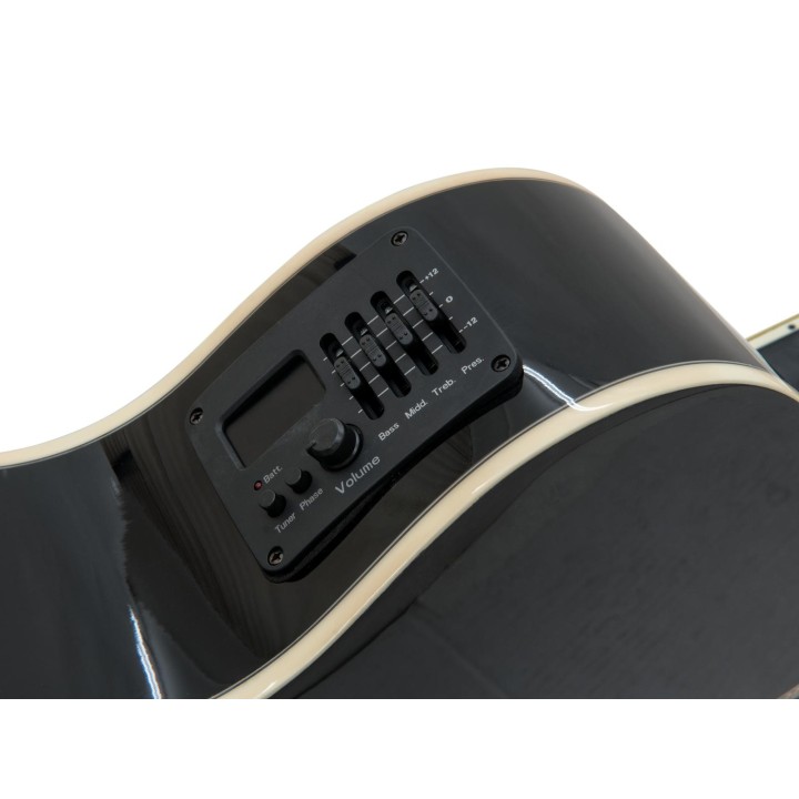 Dimavery - AW-400 Western guitar LH, black - Acoustic Guitar | Z-Bombilla