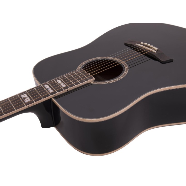 Dimavery - STW-40 Western guitar, black - Acoustic Guitar | Z-Bombilla