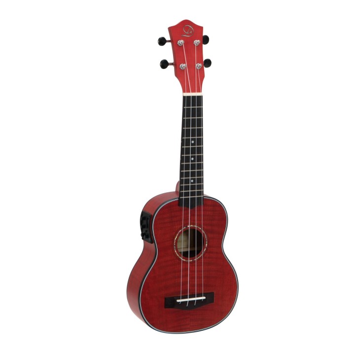 Dimavery - UK-100 Soprano ukulele, flamed red - Ukelele | Z-Bombilla