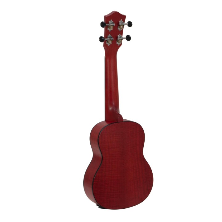 Dimavery - UK-100 Soprano ukulele, flamed red - Ukelele | Z-Bombilla