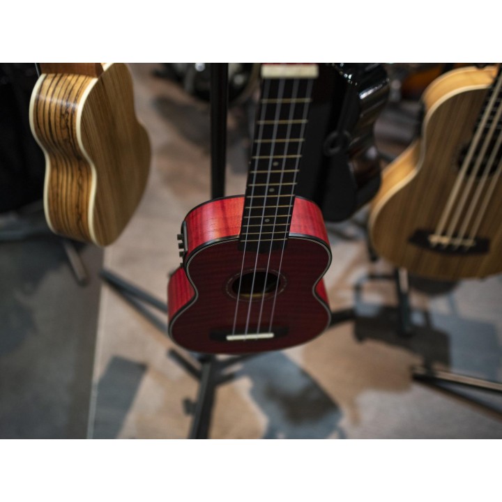 Dimavery - UK-100 Soprano ukulele, flamed red - Ukelele | Z-Bombilla