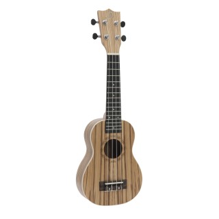 Dimavery - UK-400 Ukulele soprano "Zebrawood" - Ukelele | Z-Bombilla