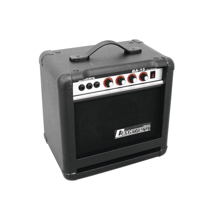 Dimavery - BA-15 Bass amplifier 15W black - Amplificador de Guitarra - Combos | Z-Bombilla