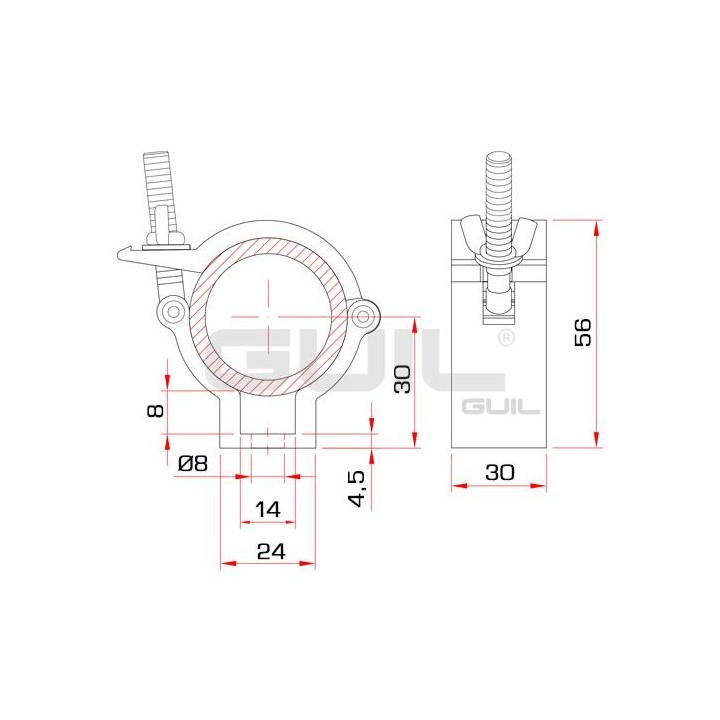 Guil - ABZ-38 - Garra para treliça | Z-Bombilla