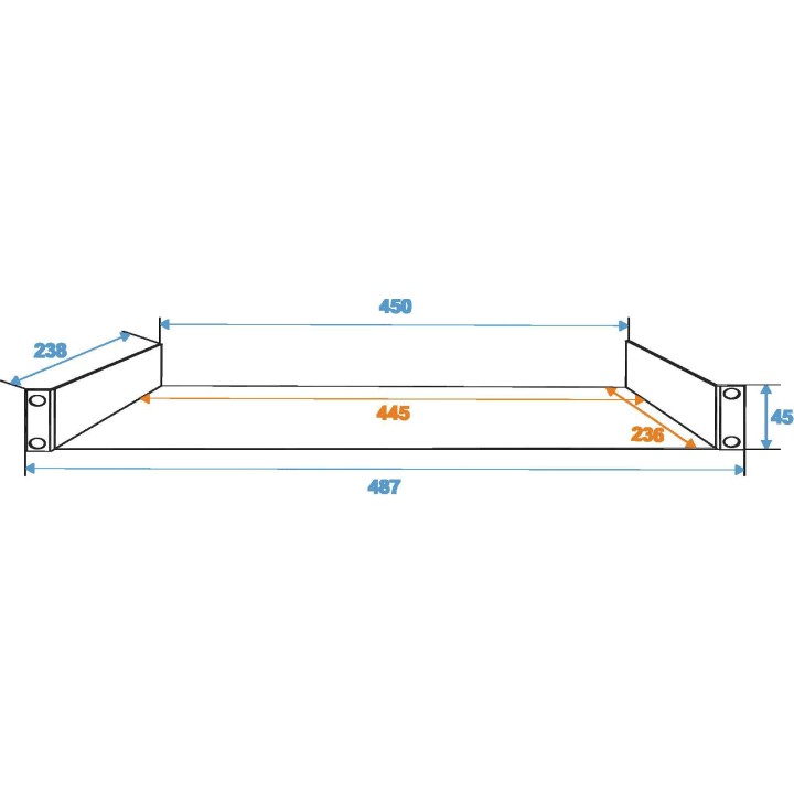 Omnitronic - Carrier 1U black - Bandejas / Gavetas | Z-Bombilla