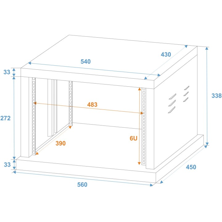 Roadinger - Steel Rack SR-19, 6U - Instalação Rack Fixa | Z-Bombilla
