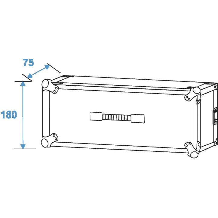 Roadinger - Effect Rack CO DD, 3U, 24cm deep, black - Caixa 19" | Z-Bombilla