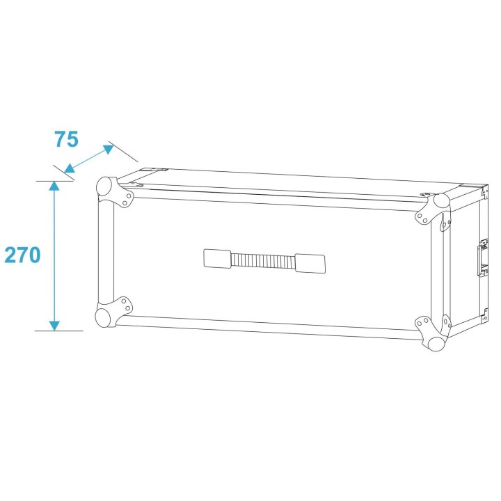 Roadinger - Effect Rack CO DD, 5U, 24cm deep, black - Custodie 19" | Z-Bombilla