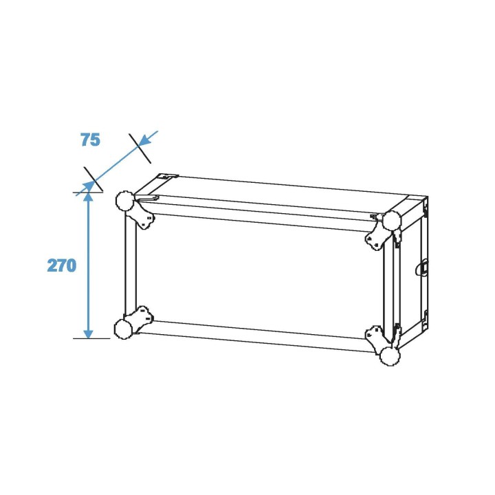 Roadinger - Effect Rack CO DD, 5U, 40cm deep, black - Caixa 19" | Z-Bombilla