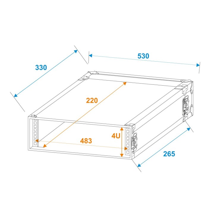 Roadinger - Rack Profi 4U 25cm - Caixa 19" | Z-Bombilla