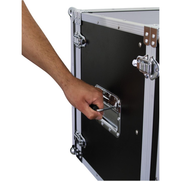 Roadinger - Effect Rack CO DD, 10U, 38cm deep, black - Caixa 19" | Z-Bombilla