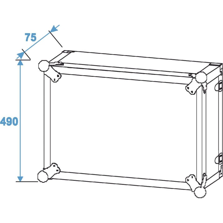 Roadinger - Effect Rack CO DD, 10U, 38cm deep, black - Caixa 19" | Z-Bombilla