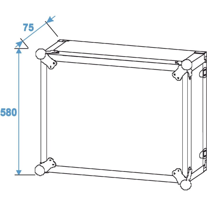 Roadinger - Effect Rack CO DD, 12U, 38cm deep, black - Caixa 19" | Z-Bombilla