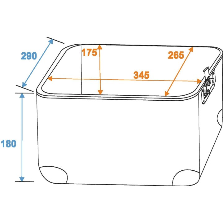 Roadinger - Record Case ALU 50/50, rounded, dark blue - LP / CD Case | Z-Bombilla