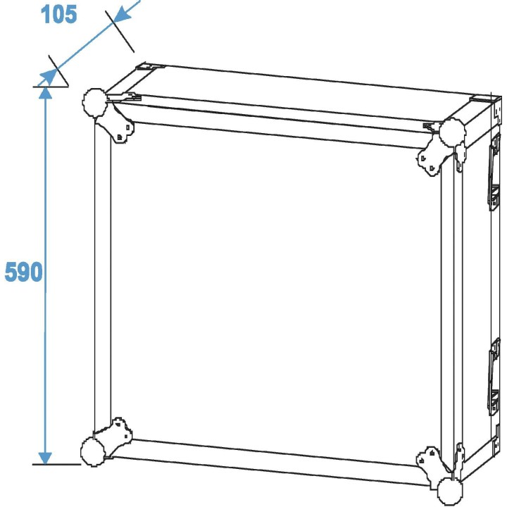 Roadinger - Amplifier Rack PR-2ST, 12U, 57cm deep - Caixa 19" | Z-Bombilla