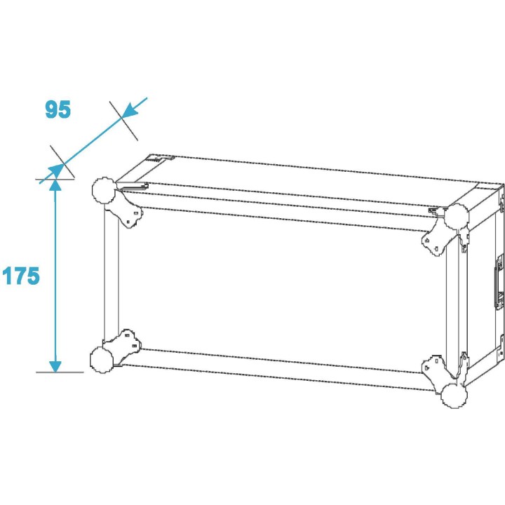 Roadinger - Amplifier Rack PR-1, 3U, 47cm deep - Caixa 19" | Z-Bombilla