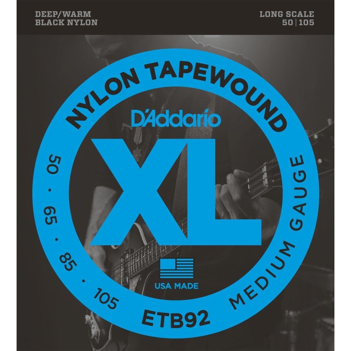 D'addario - ETB92 TAPEWOUND MEDIUM LONG SCALE [50-105] - Bass String | Z-Bombilla