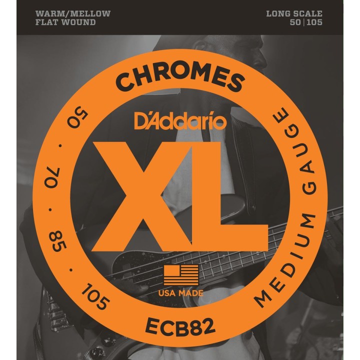 D'addario - ECB82 CHROMES BASS, MEDIUM, LONG SCALE [50-105] - Bass String | Z-Bombilla