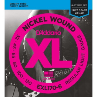 D'addario - EXL170-6 6-STRING BASS, LIGHT, LONG SCALE [32-130] - Bass String | Z-Bombilla