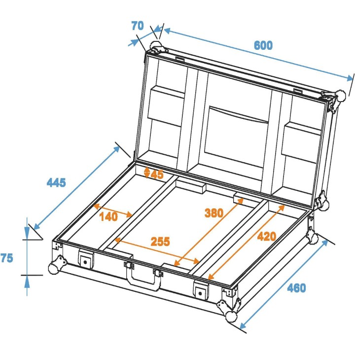 Roadinger - Laptop Case LC-15A - Plusieurs Rack | Z-Bombilla