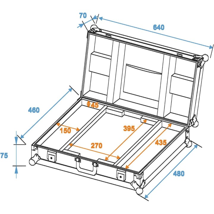 Roadinger - Laptop Case LC-17A - Plusieurs Rack | Z-Bombilla