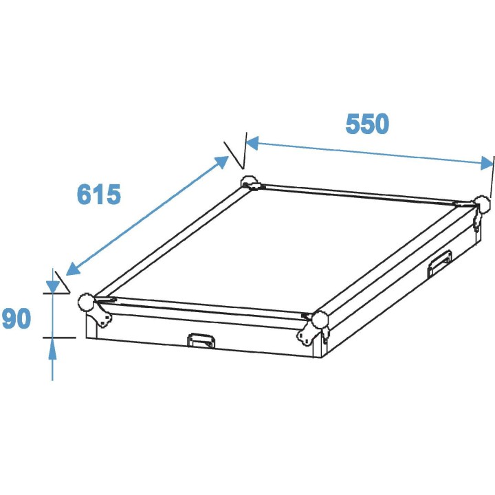Roadinger - Special Combo Case Pro, 8U with wheels - Caixa 19" | Z-Bombilla