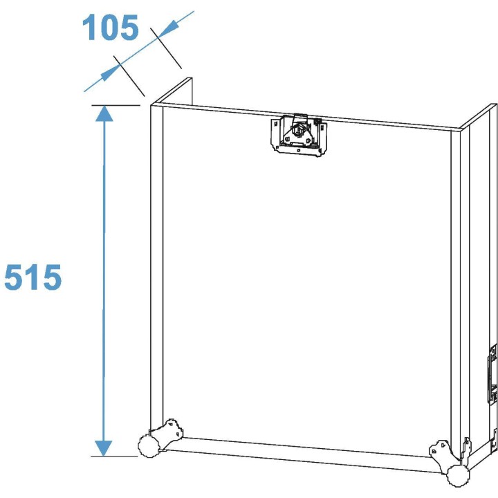Roadinger - Special Combo Case Pro, 8U with wheels - Caixa 19" | Z-Bombilla