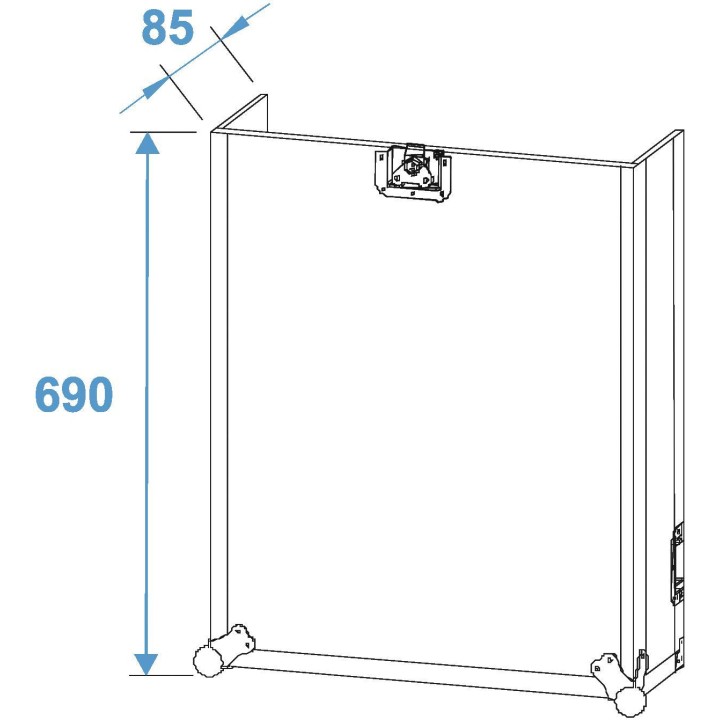 Roadinger - Special Combo Case Pro, 12U with wheels - Custodie 19" | Z-Bombilla