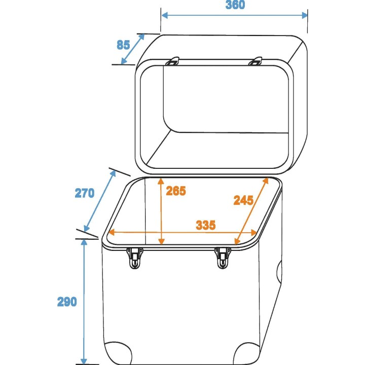 Roadinger - Record Case ALU Maxi Booking, rounded - LP / CD Case | Z-Bombilla