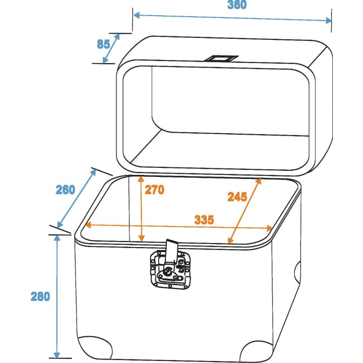 Roadinger - Record Case ALU 75/25, rounded, bk - LP / CD Case | Z-Bombilla