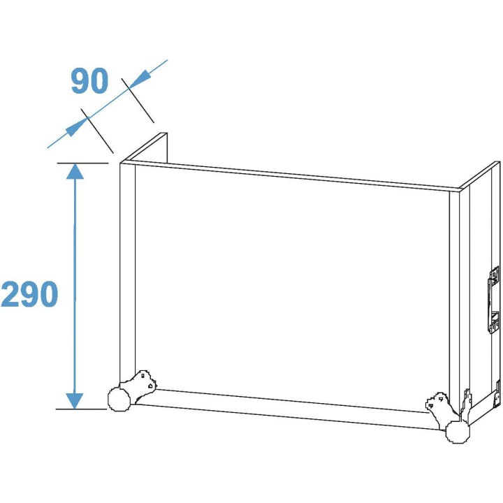 Roadinger - Special Combo Case LS5 Laptop-Desk, 6U - Caixa 19" | Z-Bombilla