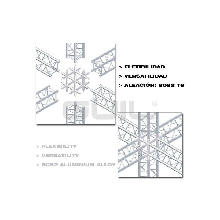 Guil - DDO/TQN400XL-5 - 4 Points Aluminium Truss 40 x 40 cm | Z-Bombilla
